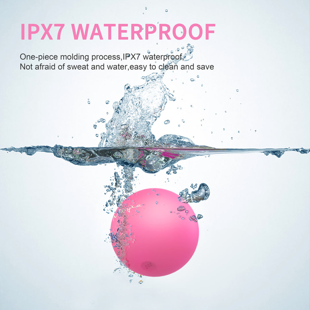 Bola de masaje vibratoria Maxgia de 5 velocidades, bola giratoria, roja