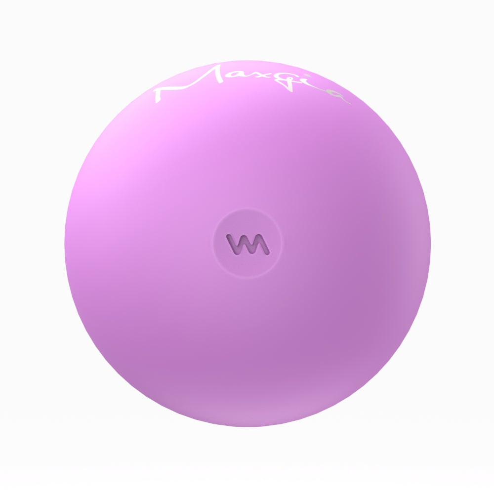 Bola de masaje vibratoria Maxgia de 5 velocidades, bola giratoria, púrpura 