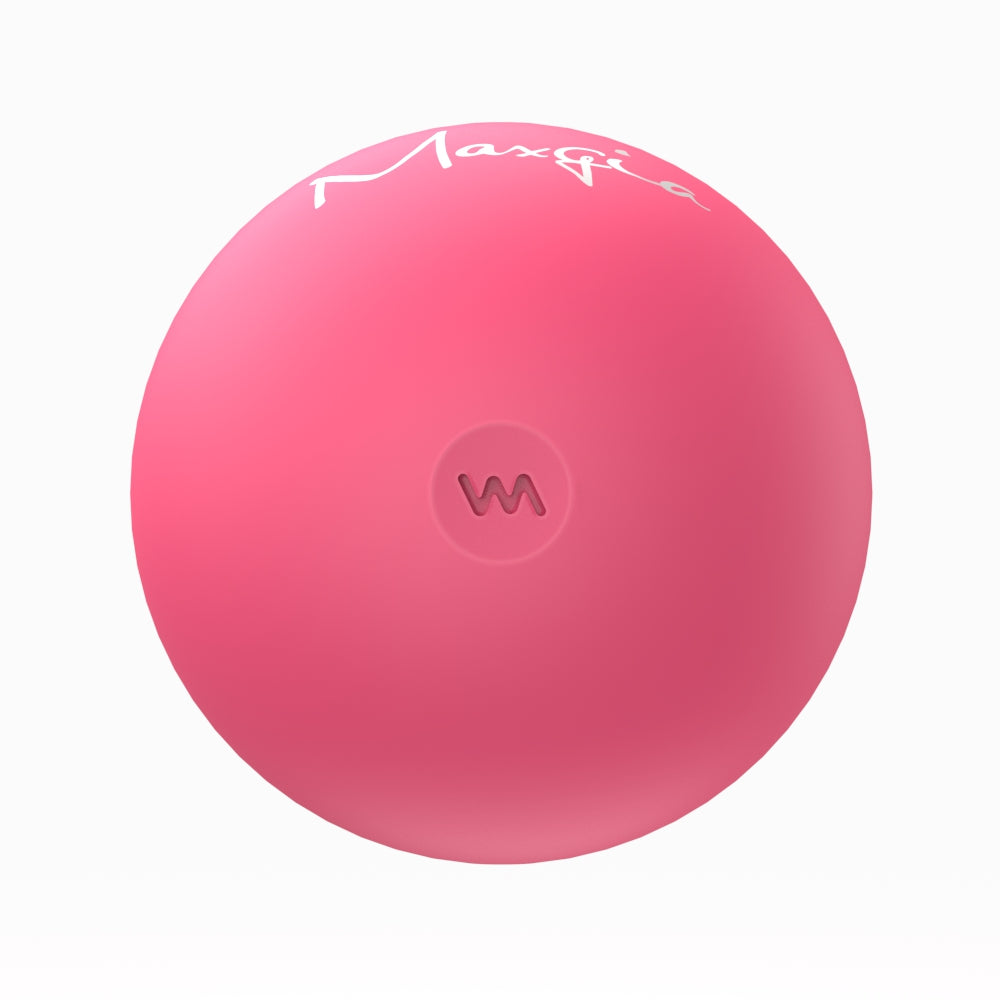 Bola de masaje vibratoria Maxgia de 5 velocidades, bola giratoria, roja 