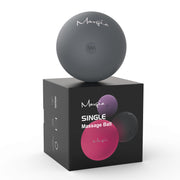 Maxgia Single Massage Ball, 3" Vibrating Massage Roller Ball with 5 Vibrations, Gray