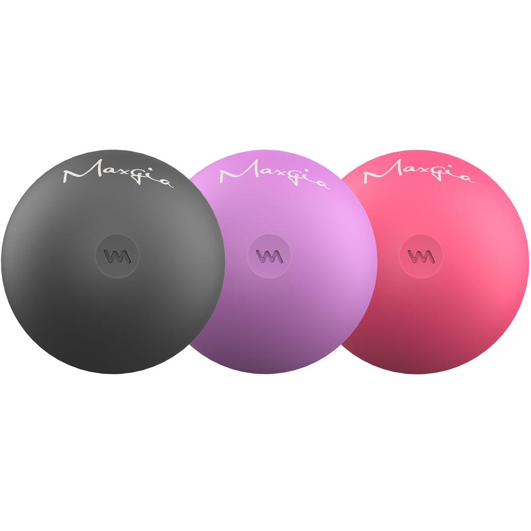 Maxgia Elektrischer Massageball, Einzelball, 3-Farben-Set (Grau, Lila, Rot)