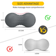 Maxgia Double Massage Ball, Heating Peanut Roller With 5 Vibrations, Gray